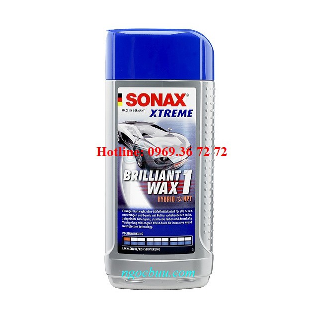 Dung dịch đánh bóng sơn xe Sonax 201100 - SONAX XTREME Brilliant Wax 1 Hybrid NPT