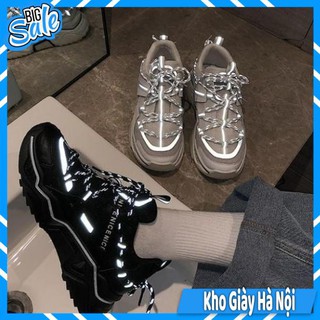 Giày thể thao, sneakers nữ đế độn viền phản quang
