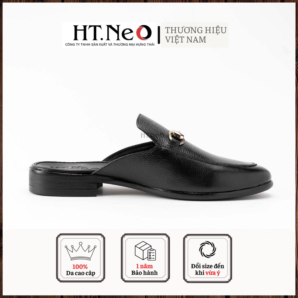 Sục nam - Giày sục nam da bò nguyên miếng HT.NEO Da bò thật 100% , đế phíp cao cấp. THIẾT KẾ SÁNG TRỌNG LỊCH THIỆP S001