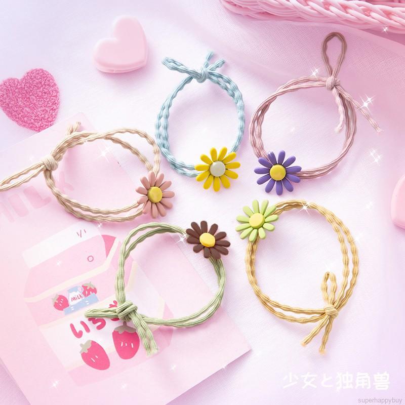 Dây Cột Tóc Hình Hoa Cúc Đáng Yêu Cho Nữ