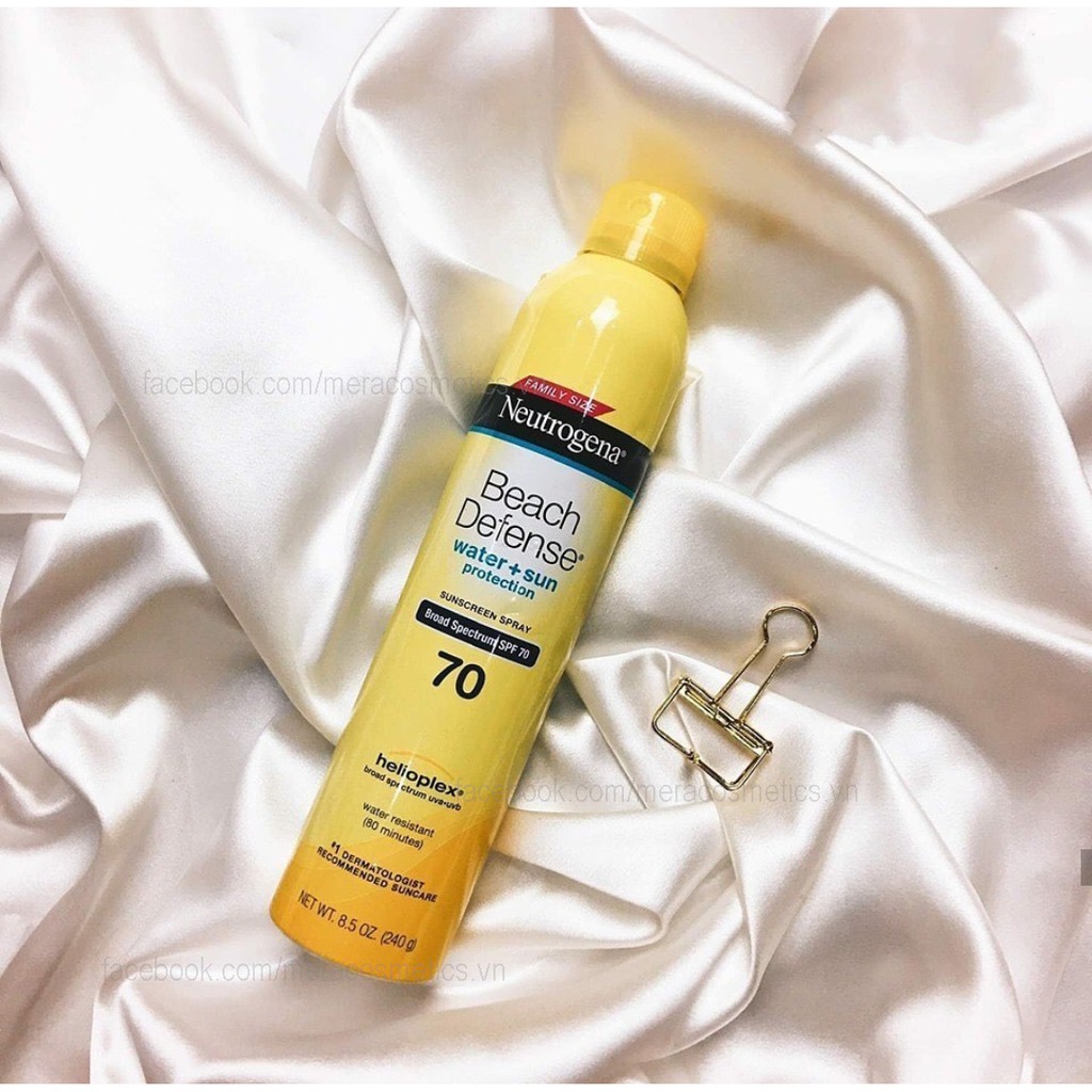 ❤️ Freeship ❤️ Xịt Chống Nắng Neutrogena Beach Defense Sunscreen Spray Broad Spectrum SPF 70 (240g)