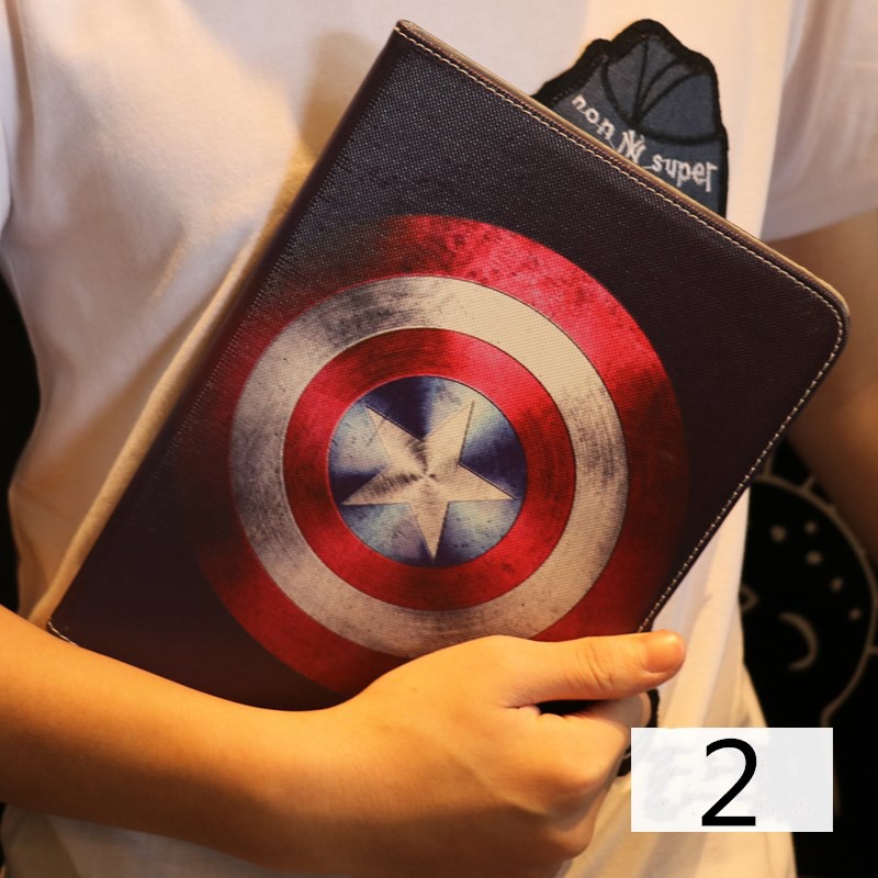 Bao da cao cấp in hình/logo các siêu anh hùng cho iPad Air 1 2 | BigBuy360 - bigbuy360.vn