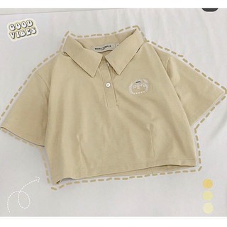 Áo croptop Petter thêu logo