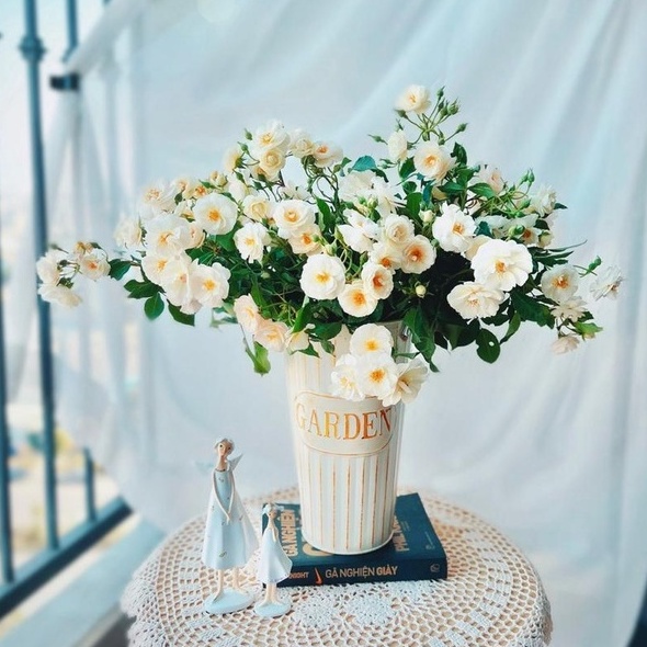 Chậu hoa sắt Ruslife xô cắm hoa trang trí Garden bình thiếc lọ decor Vintage nhiều mẫu