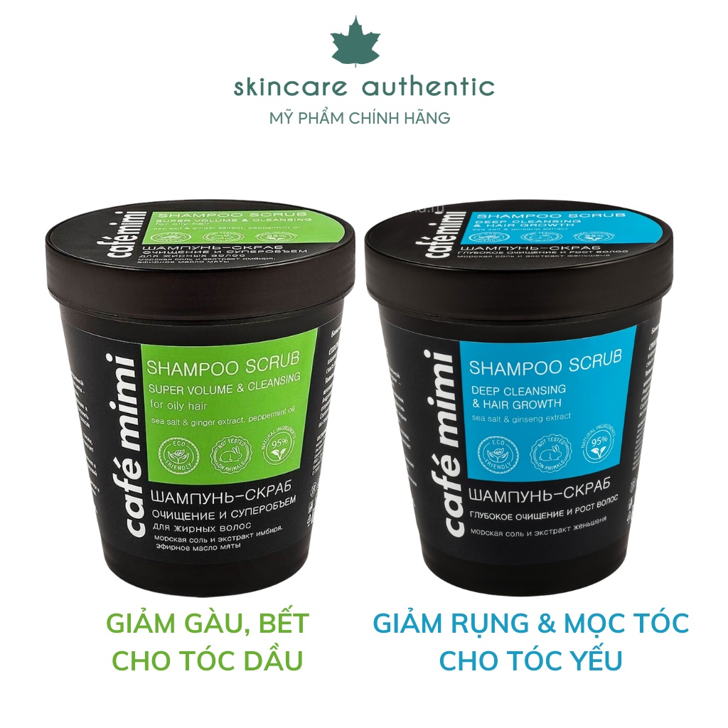 Tẩy Da Chết Da Đầu Cafe Mimi Shampoo Scrub 330g