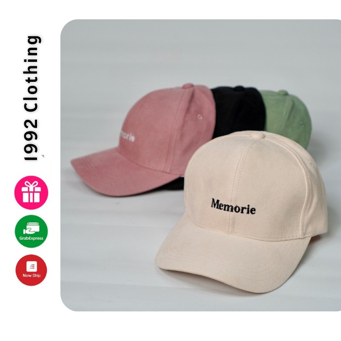 Mũ lưỡi trai nam nữ đa dạng họa tiết thêu chữ Memorie mã NK11 ,Nón kết phong cách Ulzzang form unisex