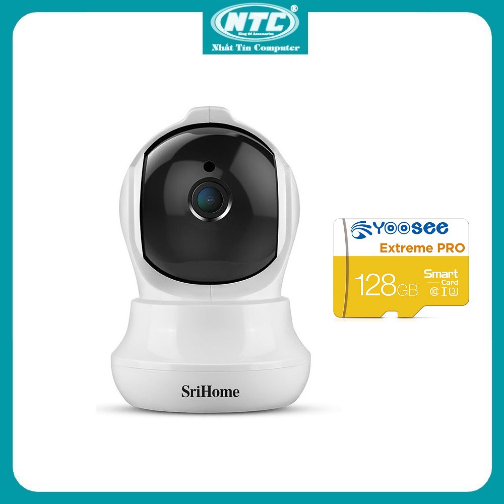 Camera IP Wifi SriHome SH020 3.0MP FullHD+ 1536P, 1 Anten, xoay 355 độ (Trắng) - 4 phân loại tùy chọn