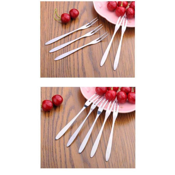 Nĩa Ăn Trái Cây Tiện Lợi Bằng Thép Không Gỉ