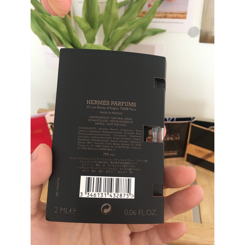 [vial nước hoa] Hermes Terre D'hermes EDP/EDT 2ml | Thế Giới Skin Care