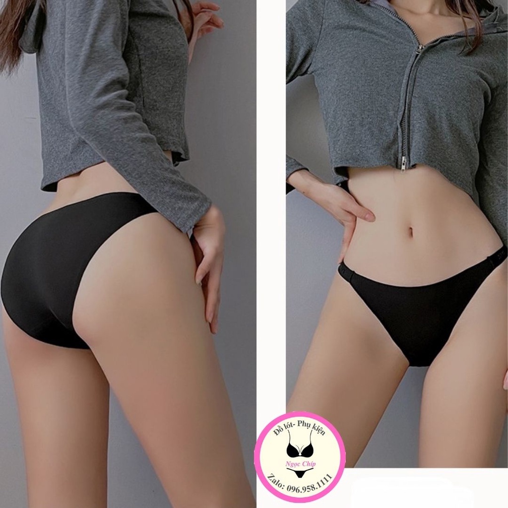 Quần lót nữ thun lạnh thoáng mát cao cấp,quần chip không lộ viền dây hông in chữ sexy NĐ09