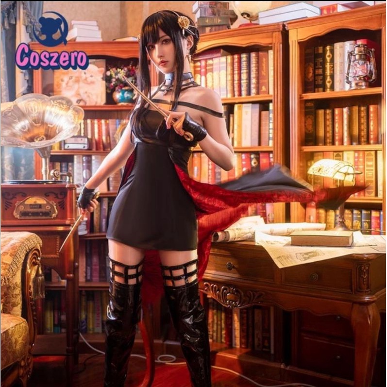 [O] Costume wig Yor - Spy x Family - Quần áo tóc giả hóa trang [Miu Cosplay] | BigBuy360 - bigbuy360.vn