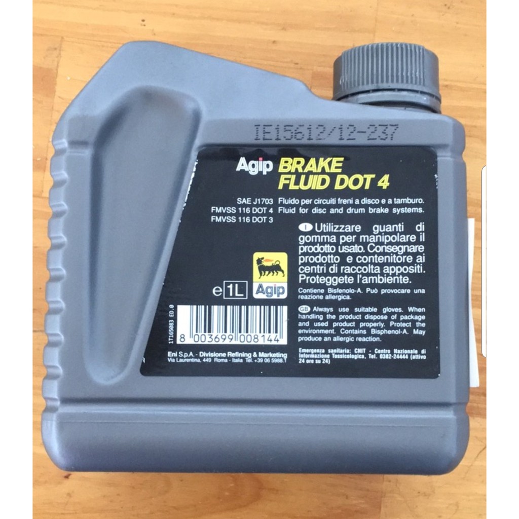 Dầu thắng Ý eni (Agip) Brake Fluid Dot 4 1L (Italy)