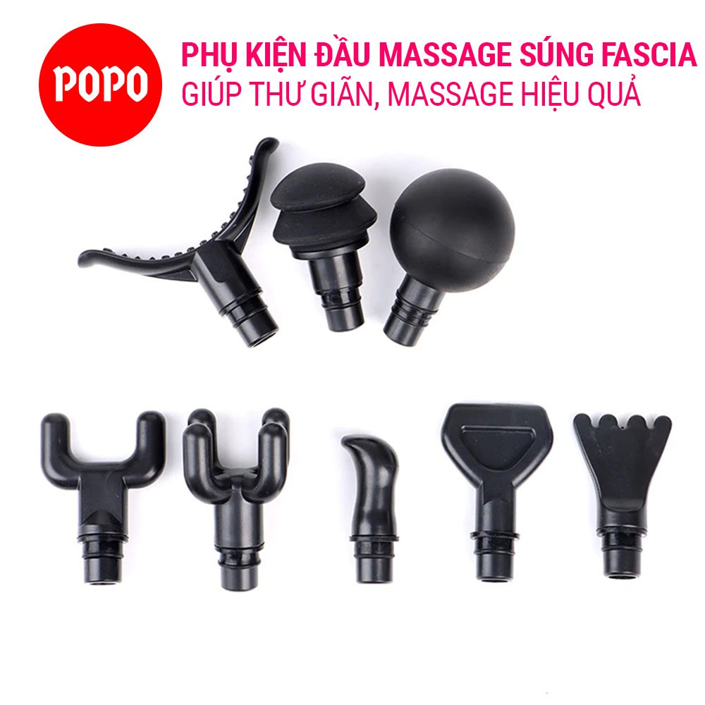 Phụ kiện đầu massage cho máy massage Facial Gun giúp thư giãn, tập luyện hiệu quả POPO