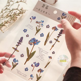Nhãn dán sticker hoa 2 Tả Bí Lù Store