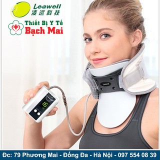 Đai Kéo Giãn Cột Sống Cổ Điện Tử Leawell, Điều Trị Thoát Vị Đĩa Đệm Cổ, Đai Hơi Bơm Tự Động