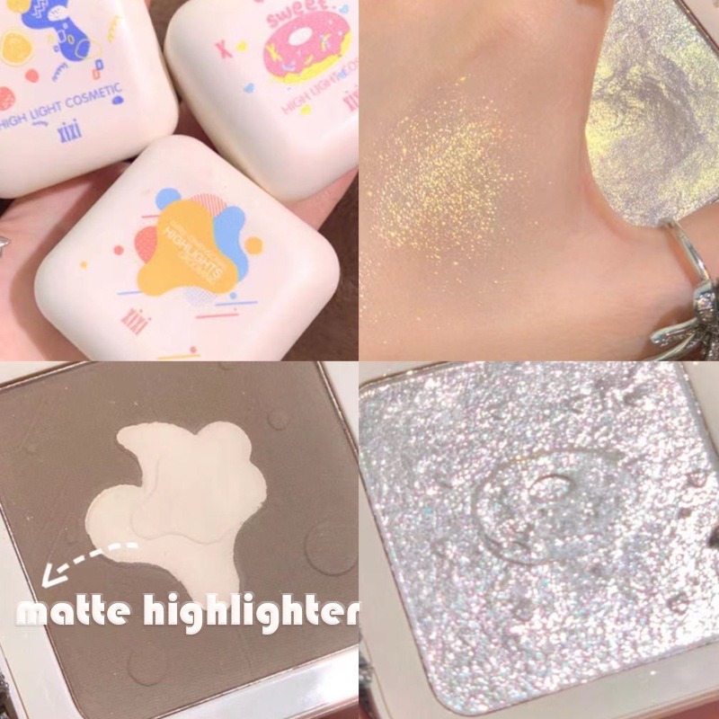 Bảng phấn bắt sáng XIXI 4 màu tông nhũ kim tuyến trang điểm mặt | BigBuy360 - bigbuy360.vn