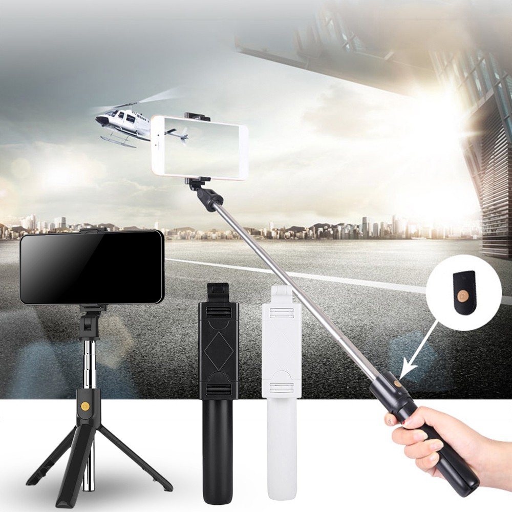 Gậy chụp ảnh tự sướng Selfiecom K07 - Tích hợp 3 chân tripod và remote bluetooth chụp từ xa | WebRaoVat - webraovat.net.vn