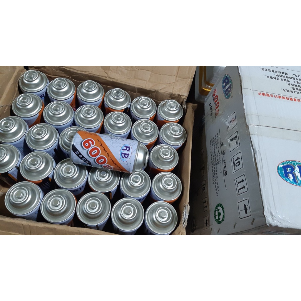 Môi chất gas tủ lạnh R600 thương hiệu RB dạng lon