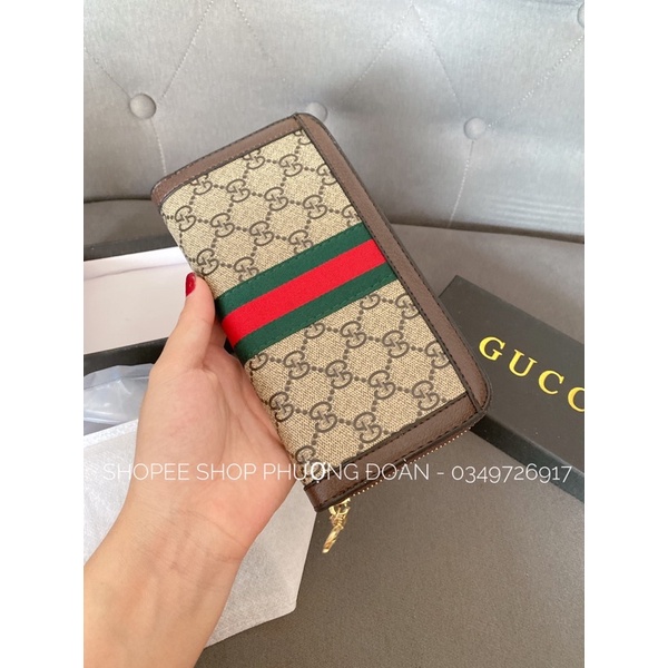 Ví cầm tay sọc kẻ size 20cm kèm hộp loại đẹp