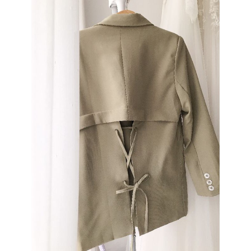 Sẵn Đen (Hàng Đẹp)Ảnh thật 6 hình cuối-2W437.Áo blazer phối dây lưng thiết kế độc đáo Hàn Quốc | BigBuy360 - bigbuy360.vn