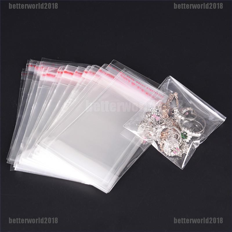 Set 200 Túi Nhựa Trong Suốt Tự Dính Đựng Bánh Kẹo Tiện Dụng