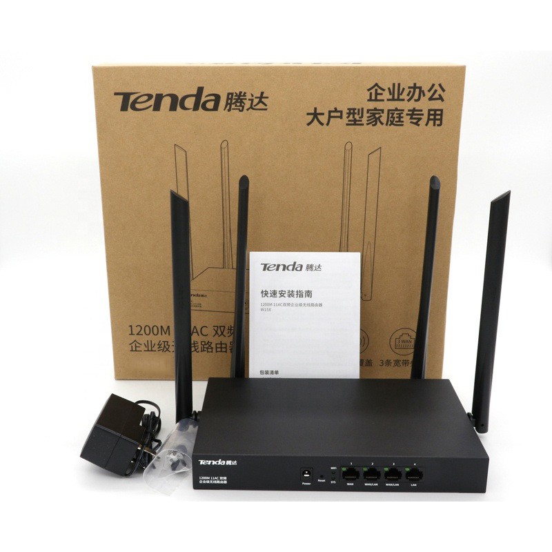 Bộ phát WIFI Tenda W18e GIGABIT ac1200Mps mạng doanh nghiệp 80 user - vùng phủ sóng 300m2 | WebRaoVat - webraovat.net.vn