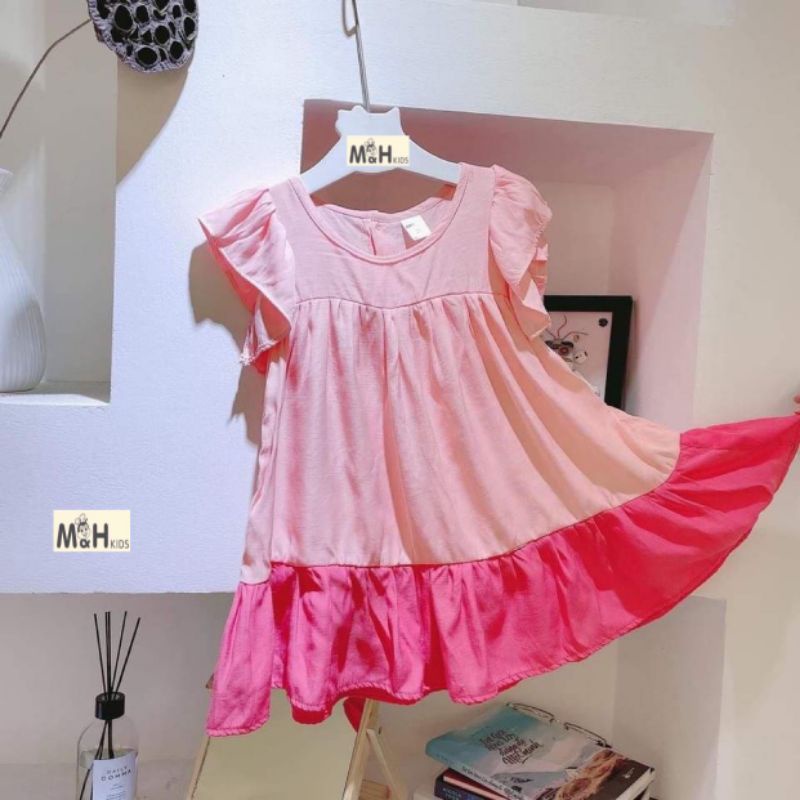 🍓🍓 ĐẦM XÒE ĐUÔI CÁ PHỐI MÀU HAI TẦNG XINH XẮN CHO BÉ GÁI 🍒🍒