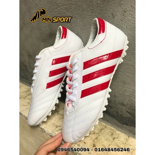 Giày đá bóng sân nhân tạo, giày CT3, Giày 3 sọc, giày trắng sọc đỏ