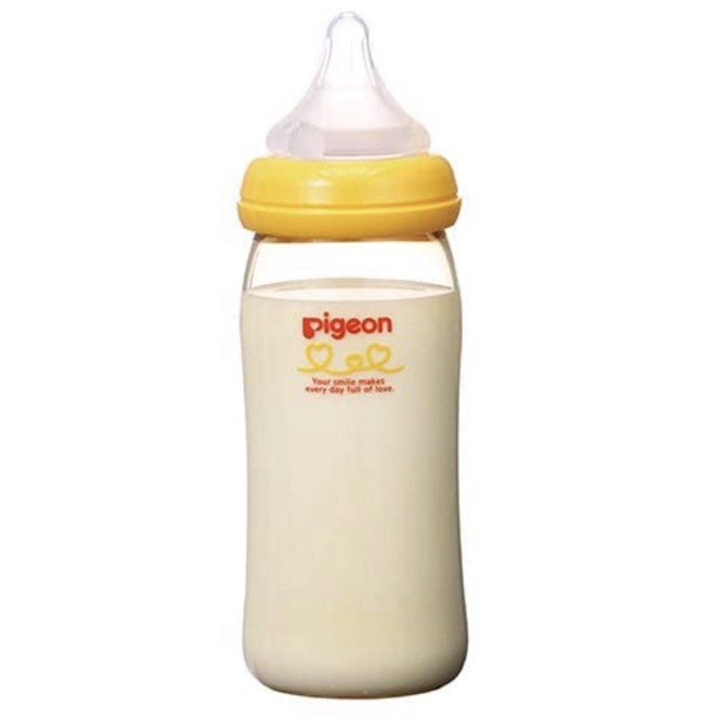 BÌNH SỮA PIGEON THUỶ TINH CỔ RỘNG 160ml/240ml ( nội địa Nhật)