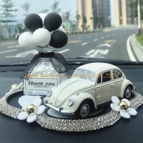 Set Ô TÔ mô hình trang trí taplo - Set Ô Tô + Thảm Tròn Đính Đá Hoa