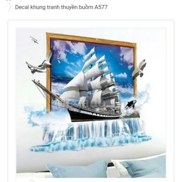 Decal thuyền buồm