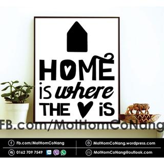 Tranh gỗ home is where the heart is