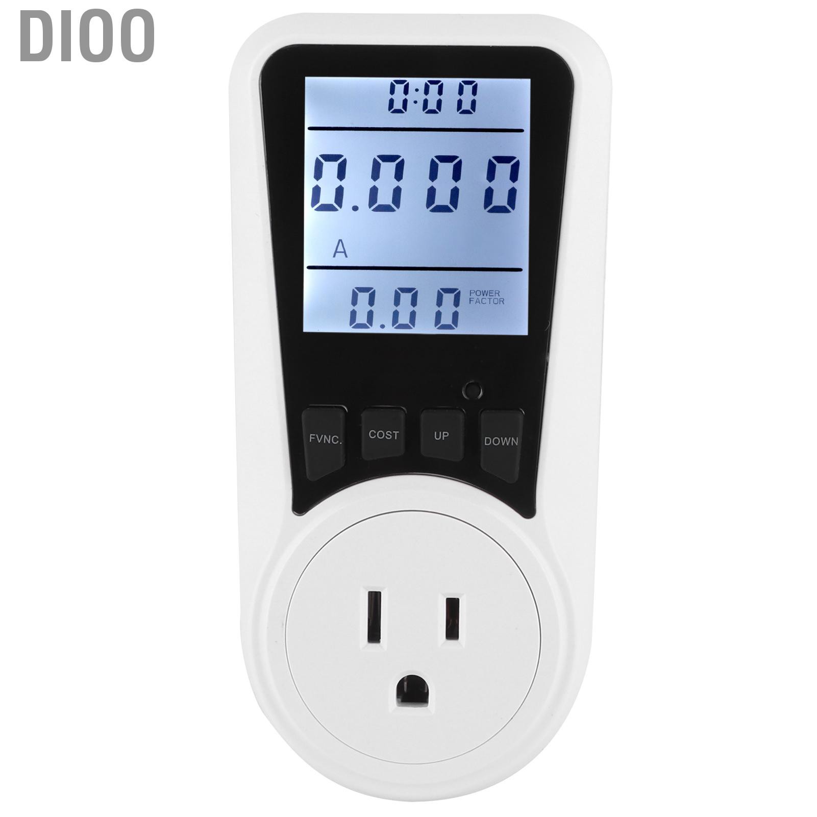 Dioo Energy Monitor KWh Intelligent Power Meter Plug Socket Electricity Usage