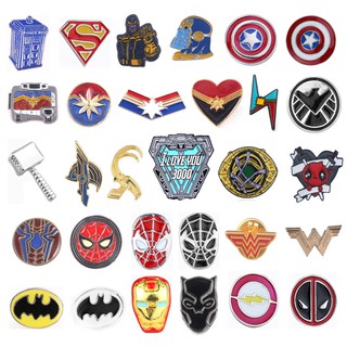 Ghim cài áo hình siêu anh hùng Marvel/ DC tùy chọn kiểu dáng