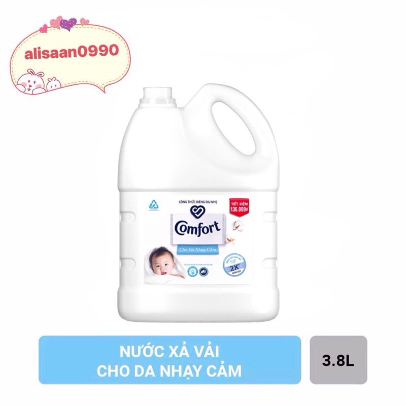 NƯỚC XẢ VẢI COMFORT CHO DA NHẠY CẢM 3,8L