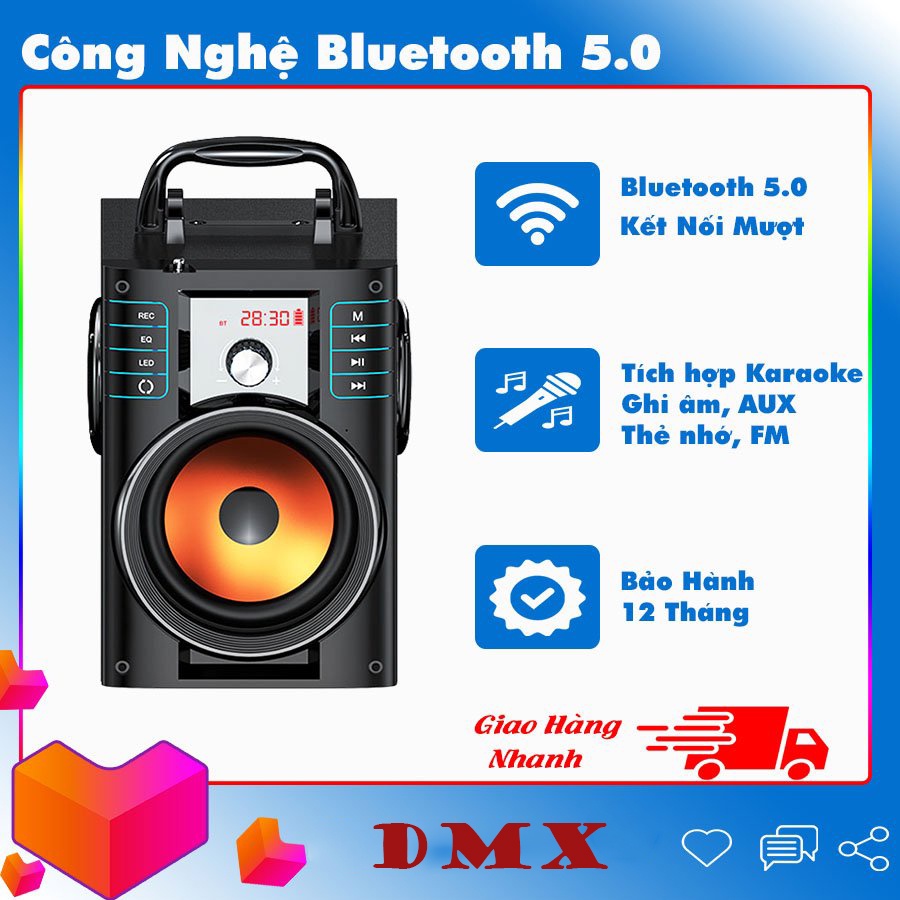 Loa bluetooth New A60, Loa karaoke mini -Kết Nối Bluetooth, Nghe Nhạc Cực Đỉnh, Karaoke Cực Hay - Bảo Hành Uy Tín.