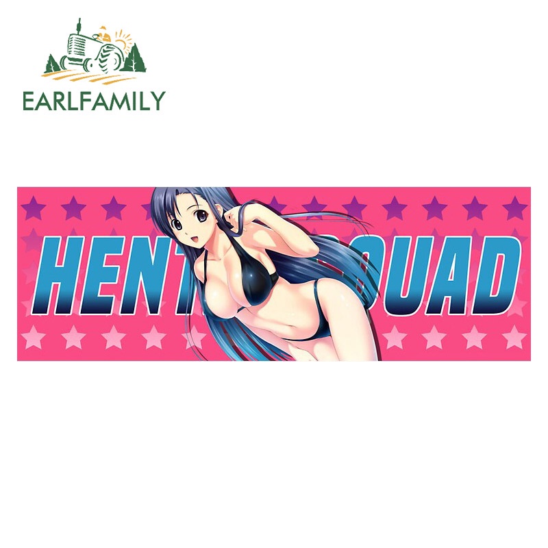 Earlfamily Nhãn Dán vinyl Nhật Bản 13cm Chống Nước Chống Nắng Cho Xe Hơi Xe Máy laptop Cốp Xe Tải