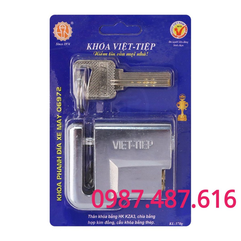 Khoá phanh đĩa xe máy Việt Tiệp 06972 CHÍNH HÃNG .Chính hãng.