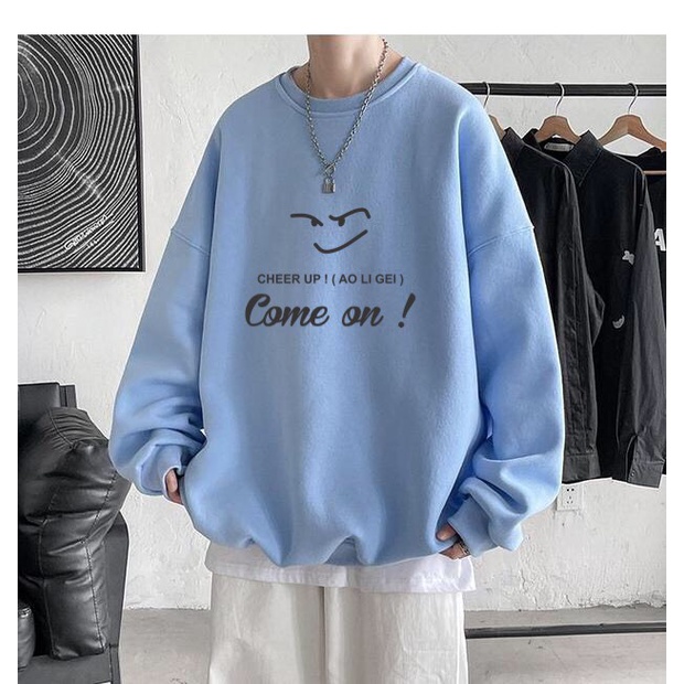 Áo Sweater Nỉ Cổ Tròn Dài Tay Nam Nữ Họa Tiết Apsr Come On