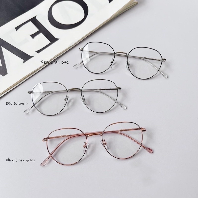 Kính cận tròn nữ kim loại viền mảnh 6895 Jolie eyewear