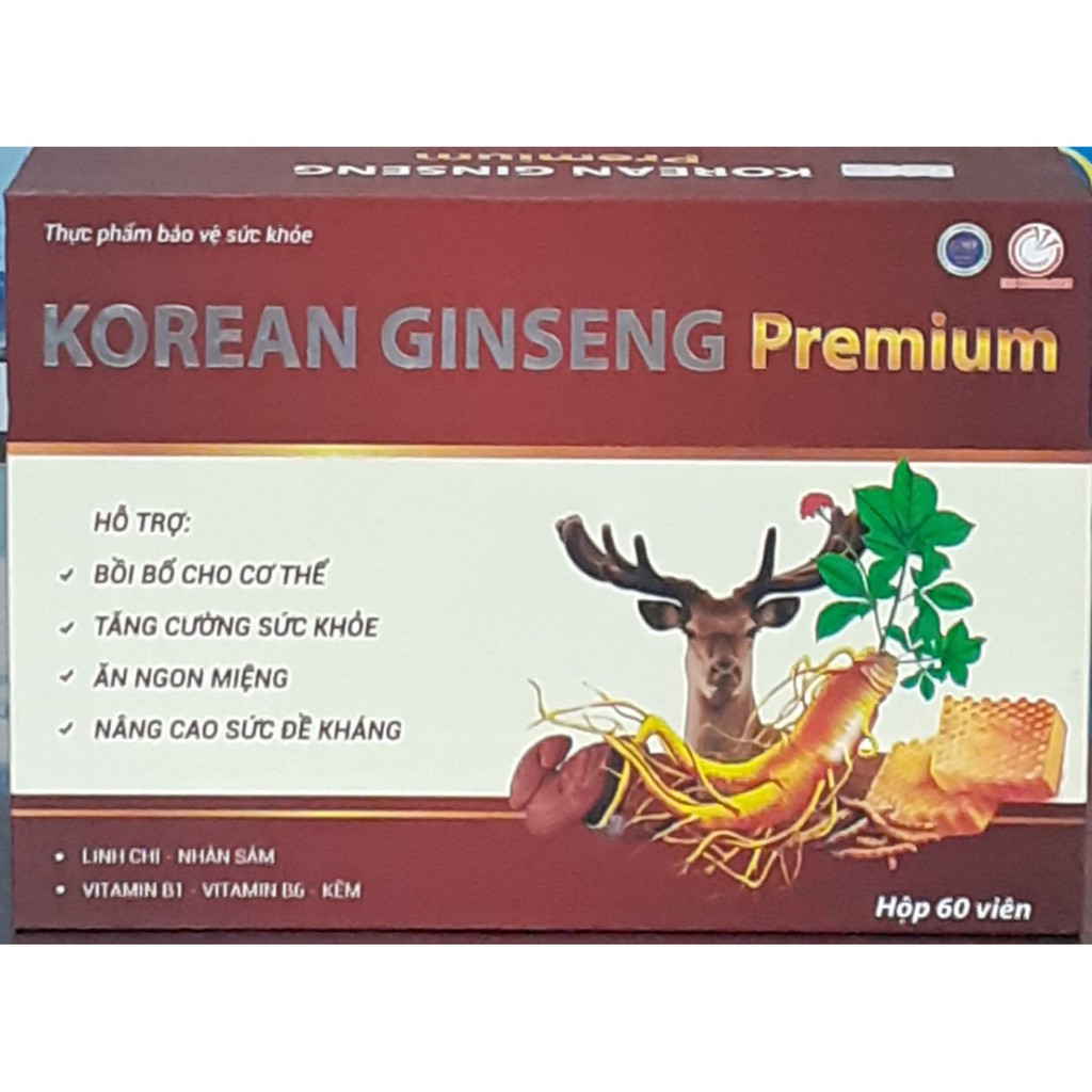 Viên Uống Sâm Korean Ginseng Premium, Hỗ Trợ Bồi Bổ Cơ Thể, Tăng Cường Sức Khỏe | Thế Giới Skin Care