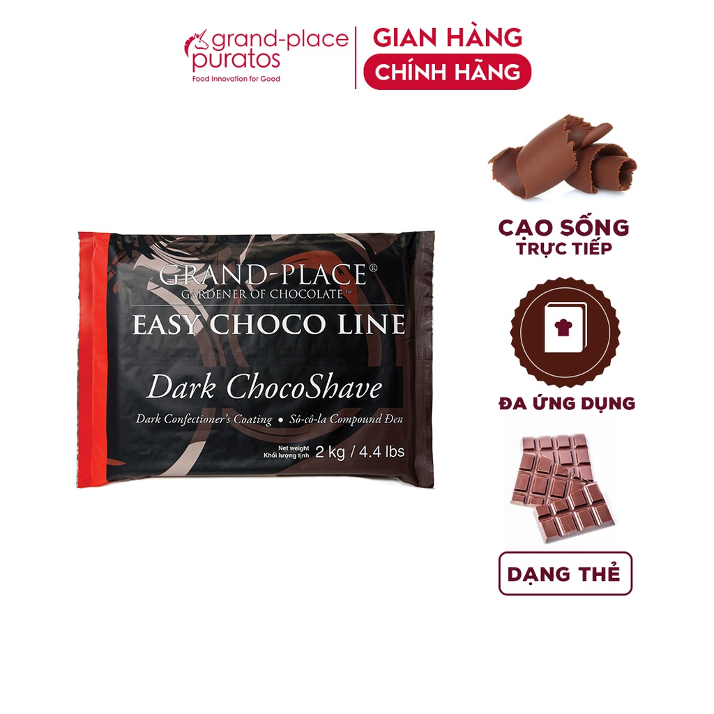 Sô Cô La Compound Chocoshave Đen Puratos Grand-Place VN-2kg-Gp-4116135