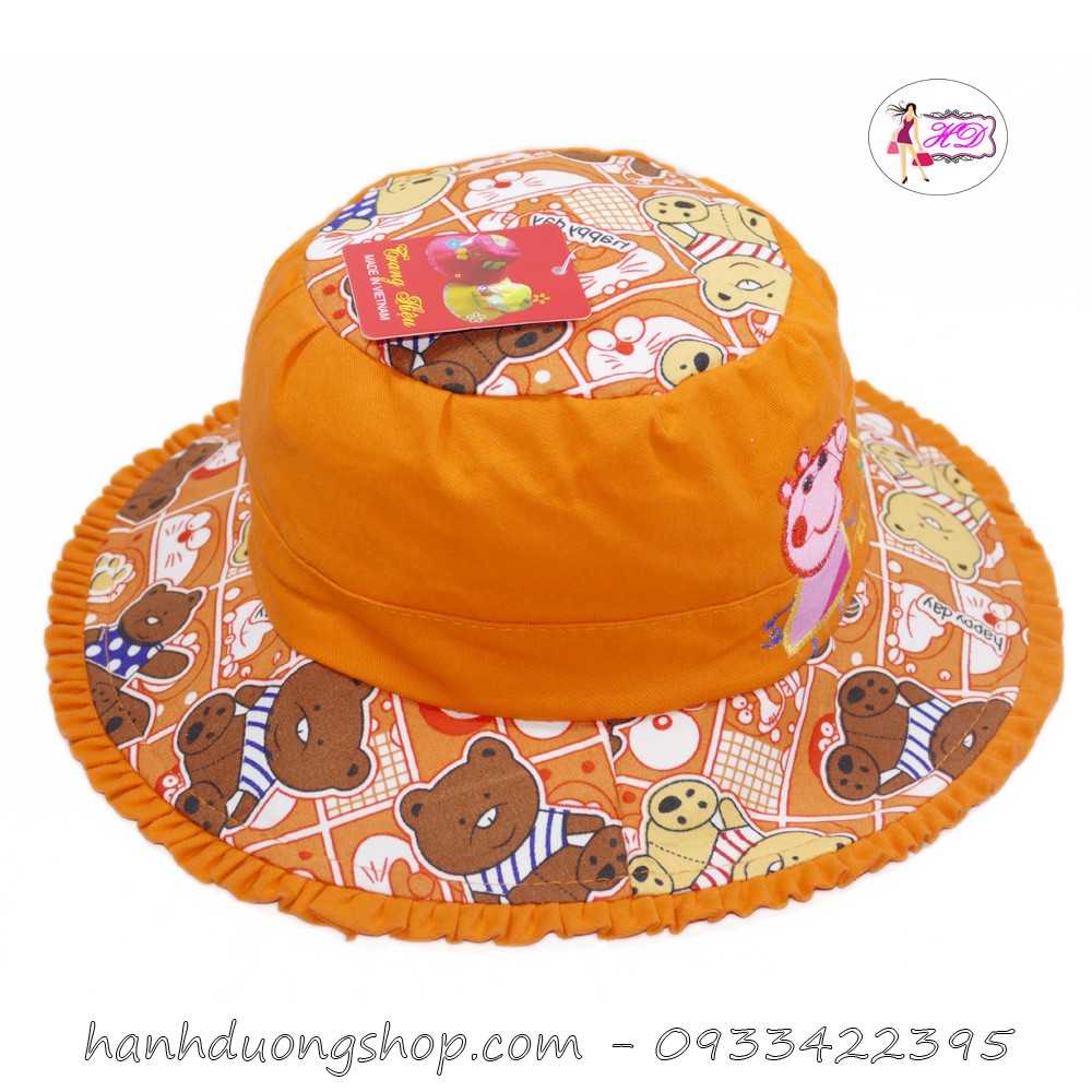 [ HÌNH THẬT NHIỀU MẪU ] Mũ tai bèo nữ trẻ em từ 3 đến 5 tuổi vành rộng có nơ chất liệu vải mềm mại thoáng mát dễ giặc