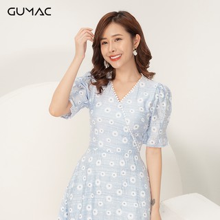 Đầm cổ V đăng ten GUMAC DA9104
