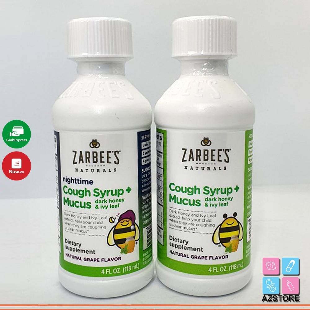 Siro Zarbees Cough Syrup + Mucus - tiêu đờm 118ml - USA