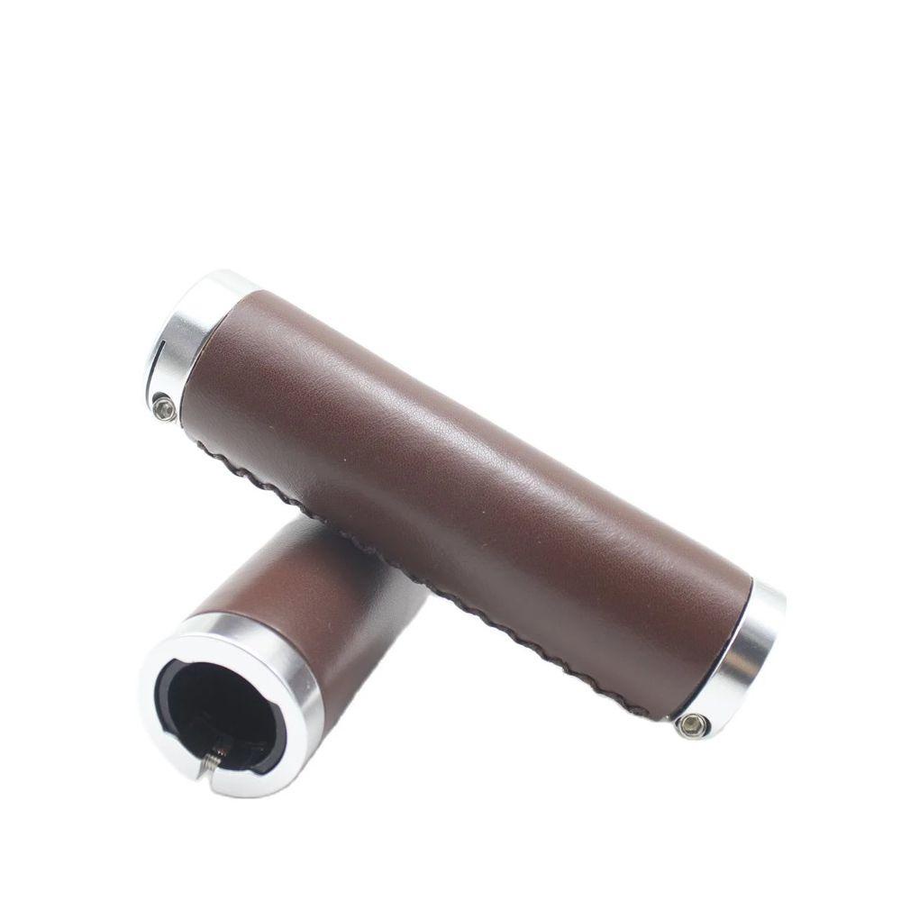 Vỏ Bọc Tay Lái Xe Đạp Leo Núi Bằng Da Nhân Tạo Màu Nâu Thoải Mái