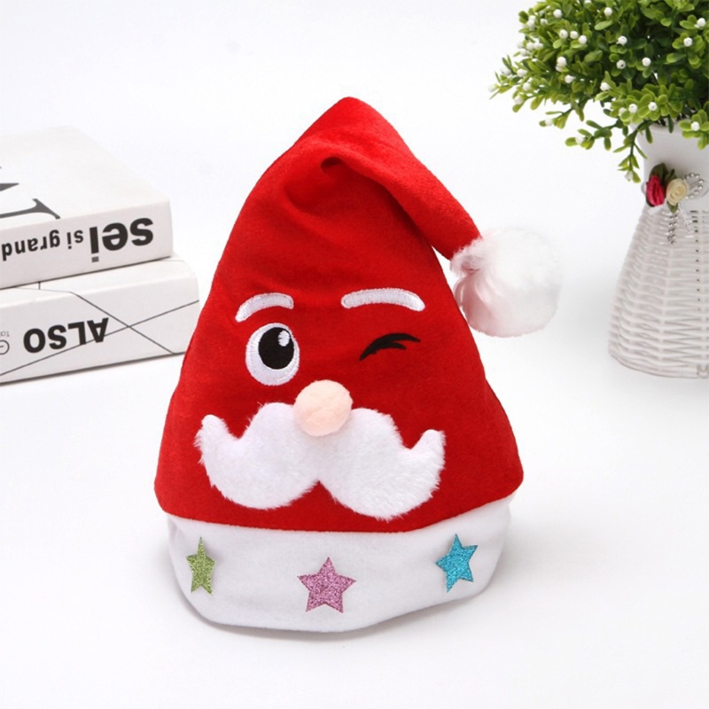 Mũ Ông Già Noel Phong Cách Giáng Sinh Năm Mới Màu Đỏ Và Trắng Dành Cho Trẻ Em Và Người Lớn