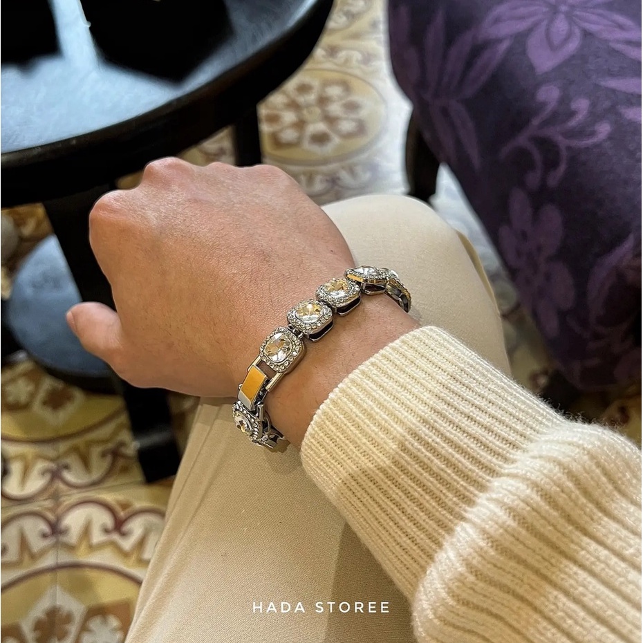 Lắc tay nam tenis cuban thời trang Libery  - Mẫu V012