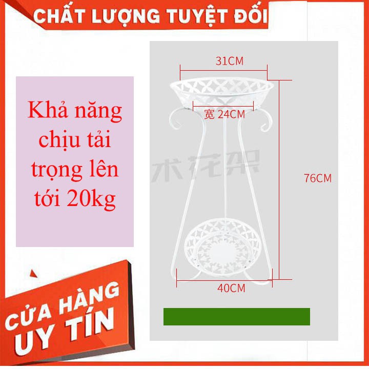 [ĐẸP TRANG NHÃ SANG TRỌNG] Kệ hoa 2 tầng kệ hoa kết hợp năng gió và hoa kệ hoa trang trí nhà cửa