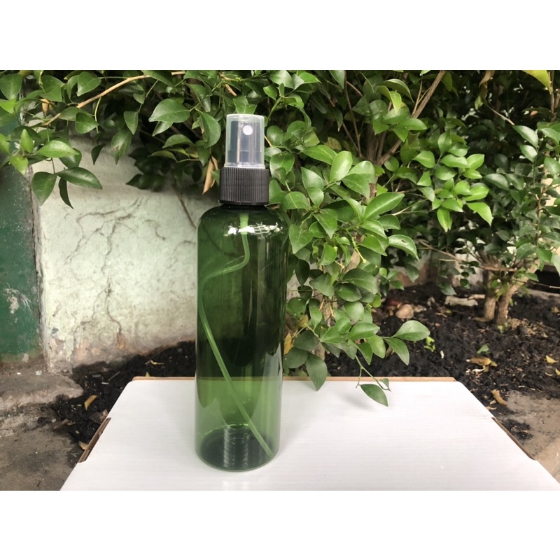 Chai nhựa pet 250ml nâu/trong/xanh rêu nắp nhôm/vòi phun sương/vòi nhấn